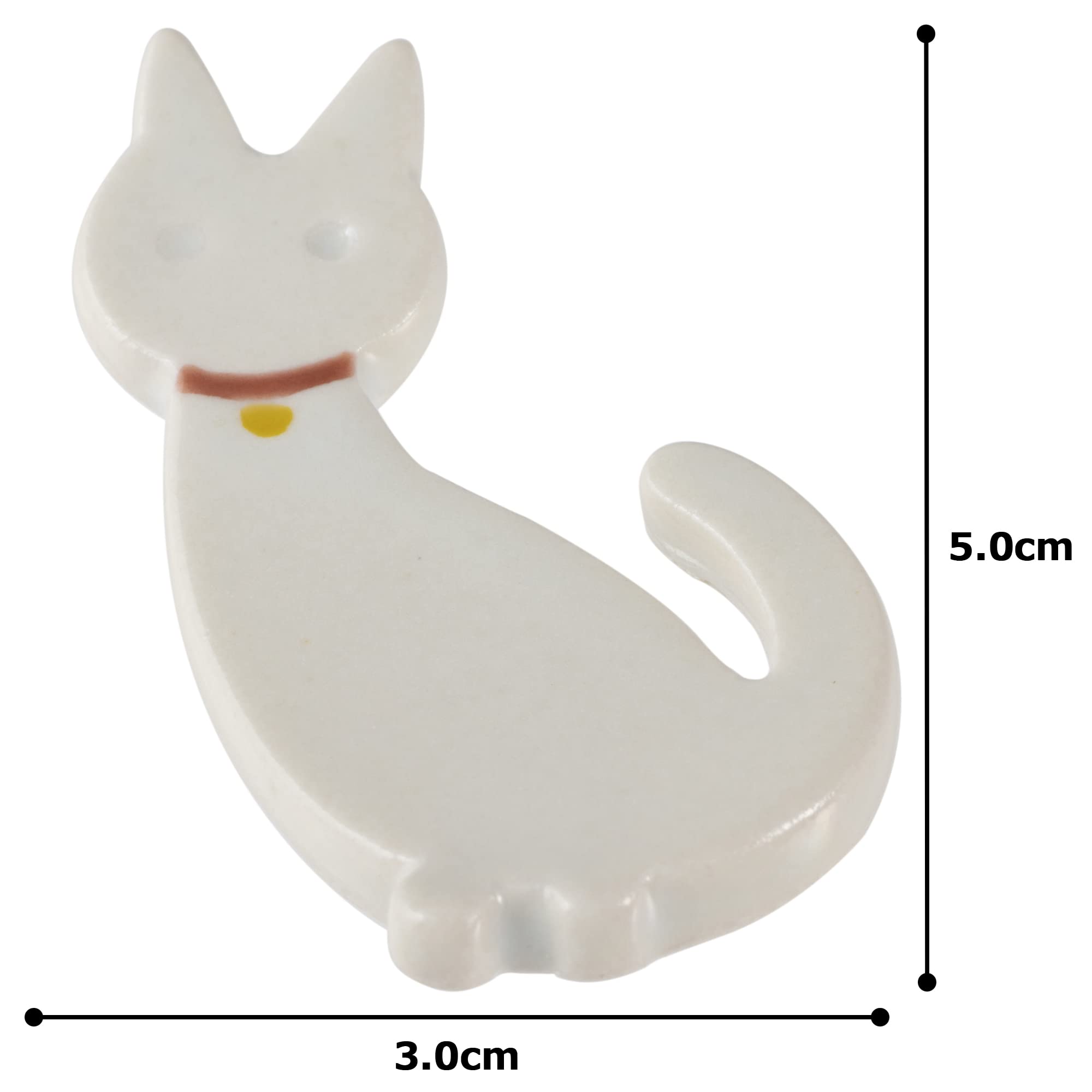 Amazon｜たたら 箸置き 猫 ネコ ねこ 白 美濃焼 陶器 手作り 手びねり